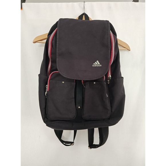 Adidas Backpack 2012 Adult school work Pockets Adjustable Straps Black Red - Picture 1 of 15
